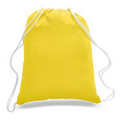 Small Colored 100% Cotton Drawstring Backpack - Blank (14"x18")